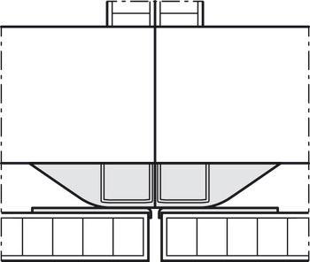 Dřevěné posuvně skládací dveře, HAWA Folding Concepta 25, sada, závěsy s mechanismem tlumeného zavírání