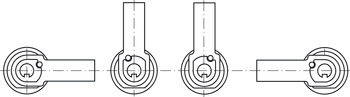 jazýčkový zámek, Kaba 8, s vložkou s pinovými stavítky, uchycení maticí, tloušťka dveří ≤24 mm, individuální uzamykací systém HK/GHK