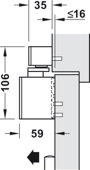 Horní dveřní zavírače, Dorma TS 98 XEA GSR s kluznými lištami, Pro dvojité dveře, EN 1–6