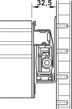 Rám pro závěsné desky, Variant-S, variabilní šířka, za panely a dveře