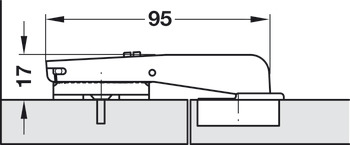 Nábytkový závěs, Häfele Metalla 510 SM 94°, pro standardní slepé rohy