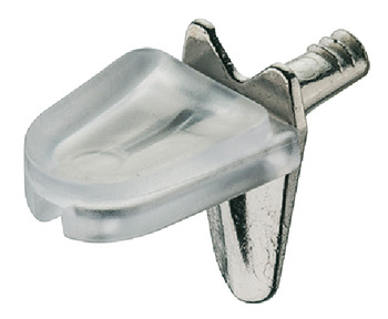 Podpěrka police, k nasunutí do vrtaného otvoru ⌀ 3 mm, zinková slitina s plastovým držákem
