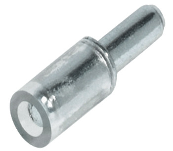 Podpěrka police, k nasunutí do vrtaného otvoru ⌀ 3 mm, ocel s plastovou krytkou 5 mm