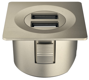 USB dobíjecí jednotka, Häfele Loox ESC 2001, modulární, kulatá
