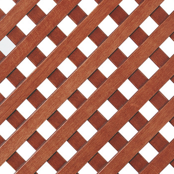 Dekorativní a větrací mřížky, dřevo, směr křížení lišt 45°
