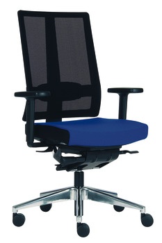 Kancelářská židle, O4006, čalouněný sedák: textilní potah, čalouněné opěradlo: síťované
