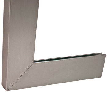 Profil hliníkového rámečku pro skleněnou výplň, 38 x 14 mm, rovné, pro tloušťku skla 4 mm