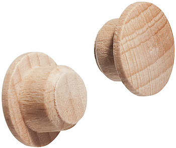 Krytka, Přírodní masivní dřevo, pro slepý otvor ⌀ 10 mm