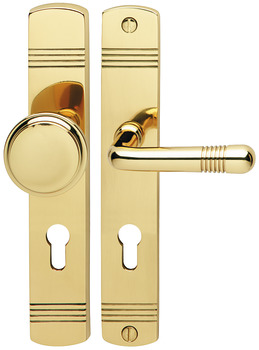 Bezpečnostní dveřní kliky, Mosaz, Bisschop, Art Deco 8610/686R/1870