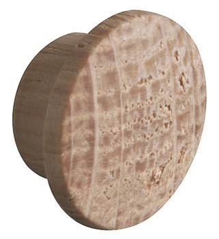 Krytka, Přírodní masivní dřevo, pro slepý otvor ⌀ 10 mm