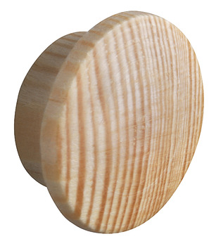 krytka, Neupravené masivní dřevo, Pro slepý otvor Ø 12 mm