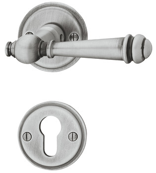 Sada dveřních klik, ocelově/mosazně patinované, Scheitter, 184Z/284/285