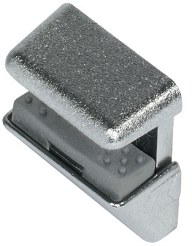 Podpěrka police, k přišroubování do vrtaného otvoru Ø 3 mm nebo 5 mm, zinková slitina s plastovým držákem
