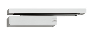 Horní dveřní zavírač, Dorma TS 98 XEA, s kluznou lištou a elektromechanickou funkcí aretace v otevřené poloze, EN 1–6