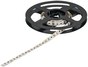 Osvětlovací LED páska, konstantní proud, Häfele Loox5 LED 2077, 12 V, 8 mm, 2pólové (jednobarevné), 120 LED/m, 9,6 W/m, IP20