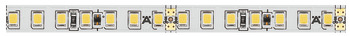 Osvětlovací LED páska, Häfele Loox5 LED 3050, 24 V, jednobarevné, konstantní proud, 8 mm