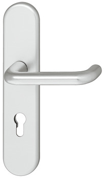 Bezpečnostní dveřní kliky, hliník, A91.12 SB8-LS-ES1, dlouhý štít