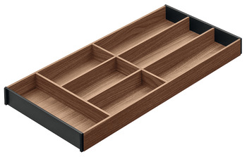 Vložka pro příbory, Blum Legrabox Ambia Line design dřeva