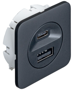USB dobíjecí jednotka, Häfele Loox5, USB-A / USB-C, 12 V